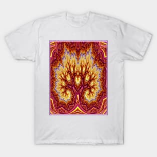 Red Fractal Tree T-Shirt